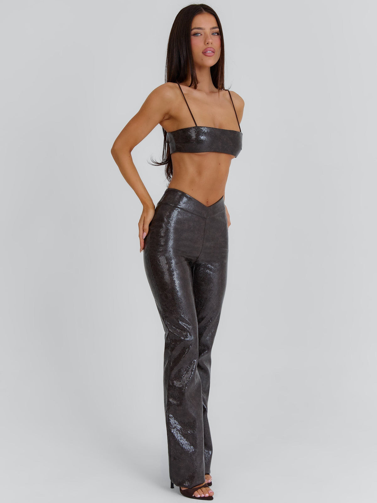 Ishani Crop Top Chocolate Brown