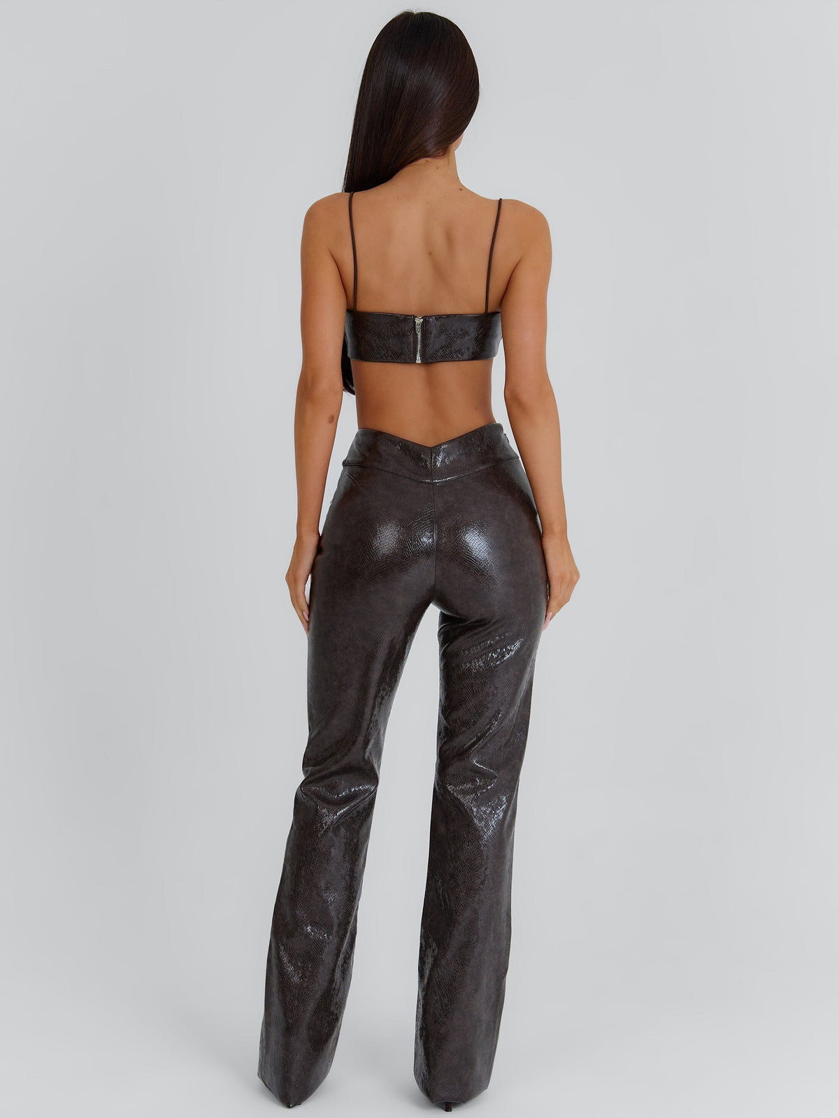 Ishani Crop Top Chocolate Brown