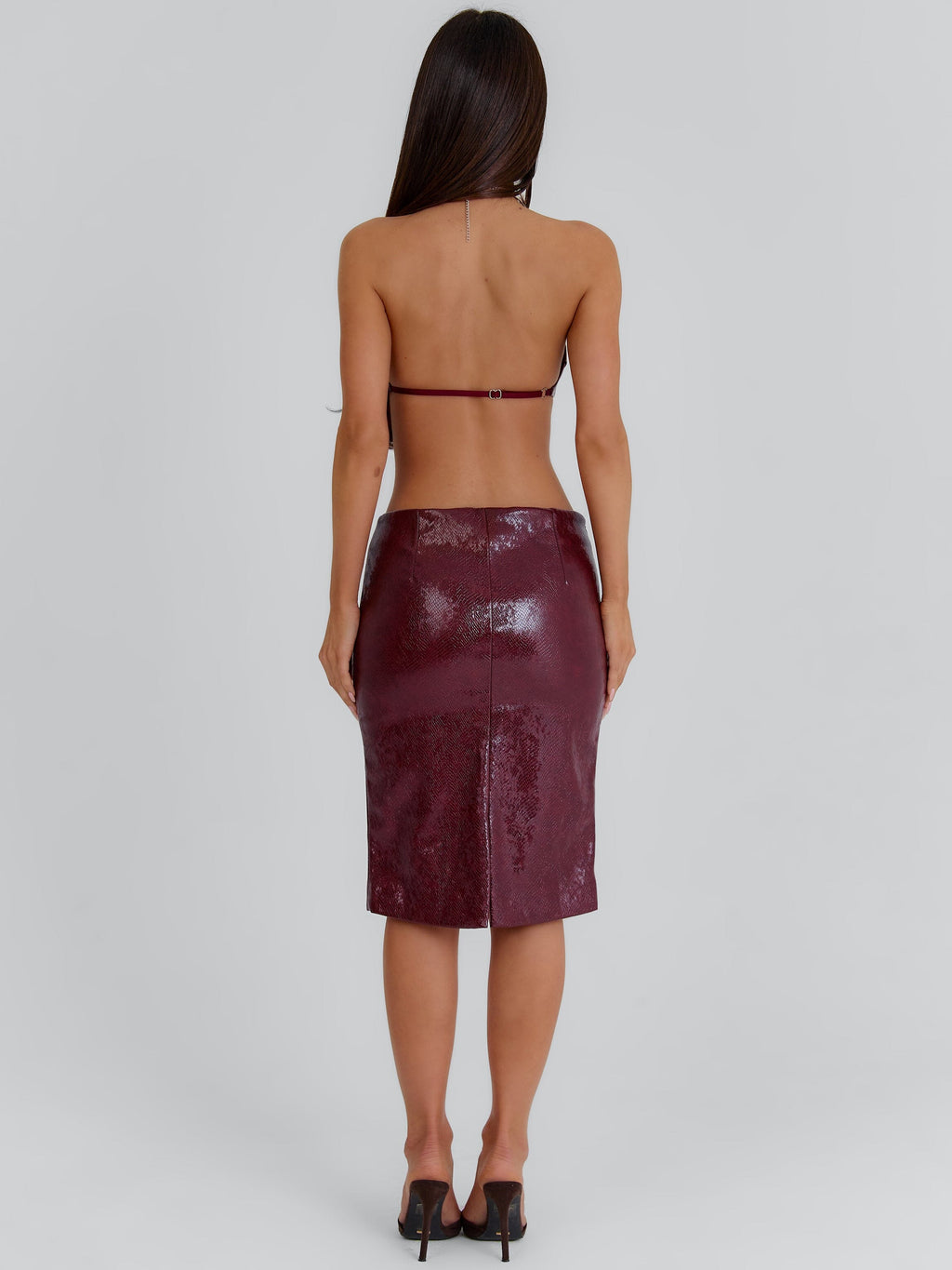 Jameela Midi Skirt Burgundy