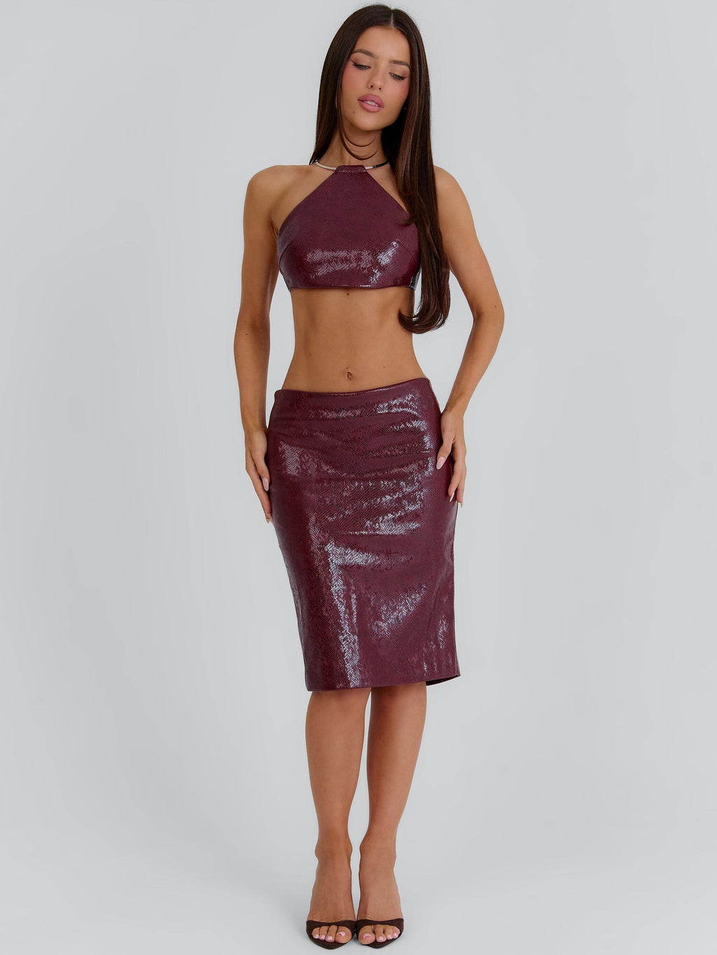 Jameela Crop Top Burgundy