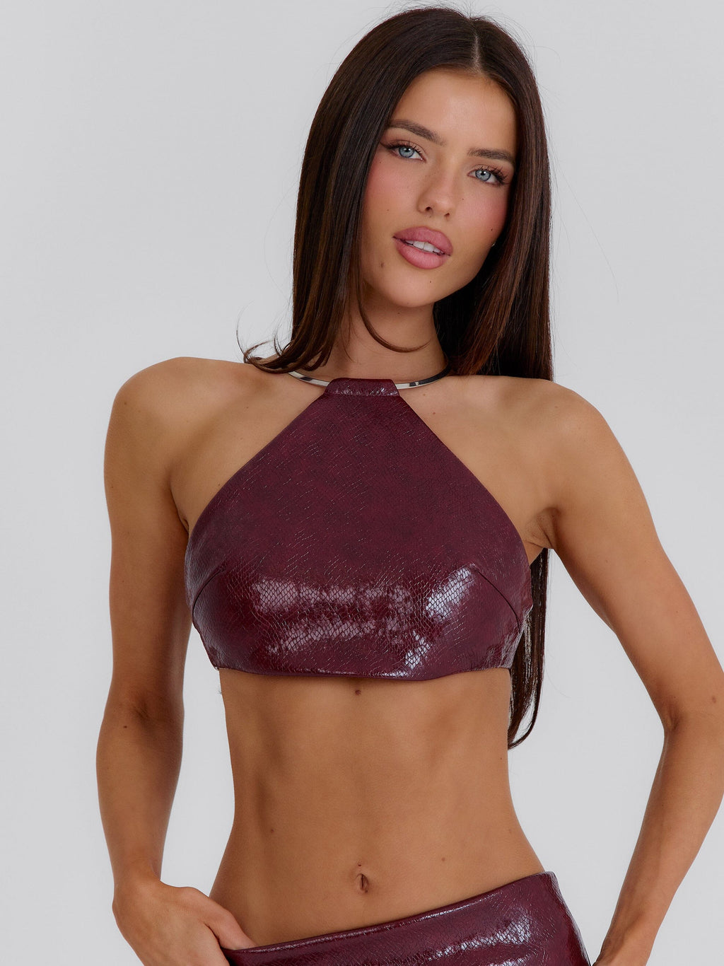 Jameela Crop Top Burgundy