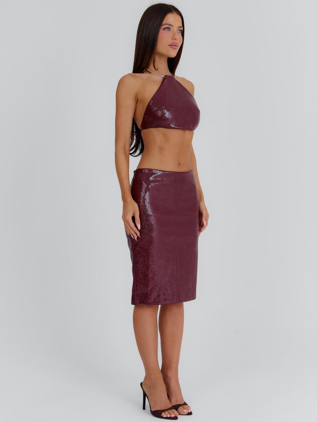 Jameela Crop Top Burgundy