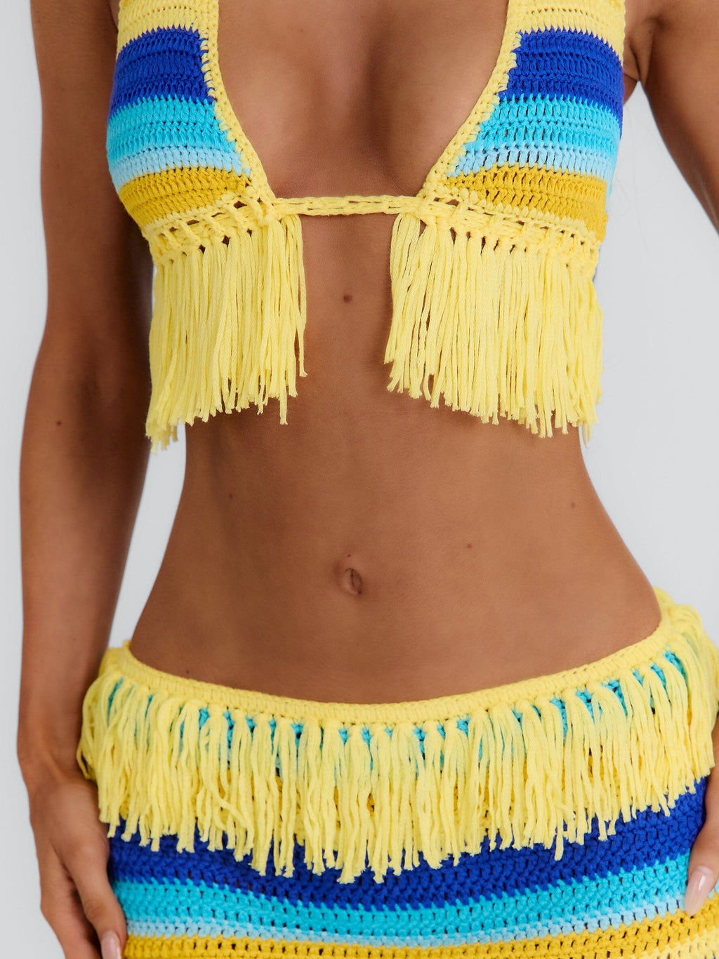 Juleah Mini Skirt Yellow Stripe