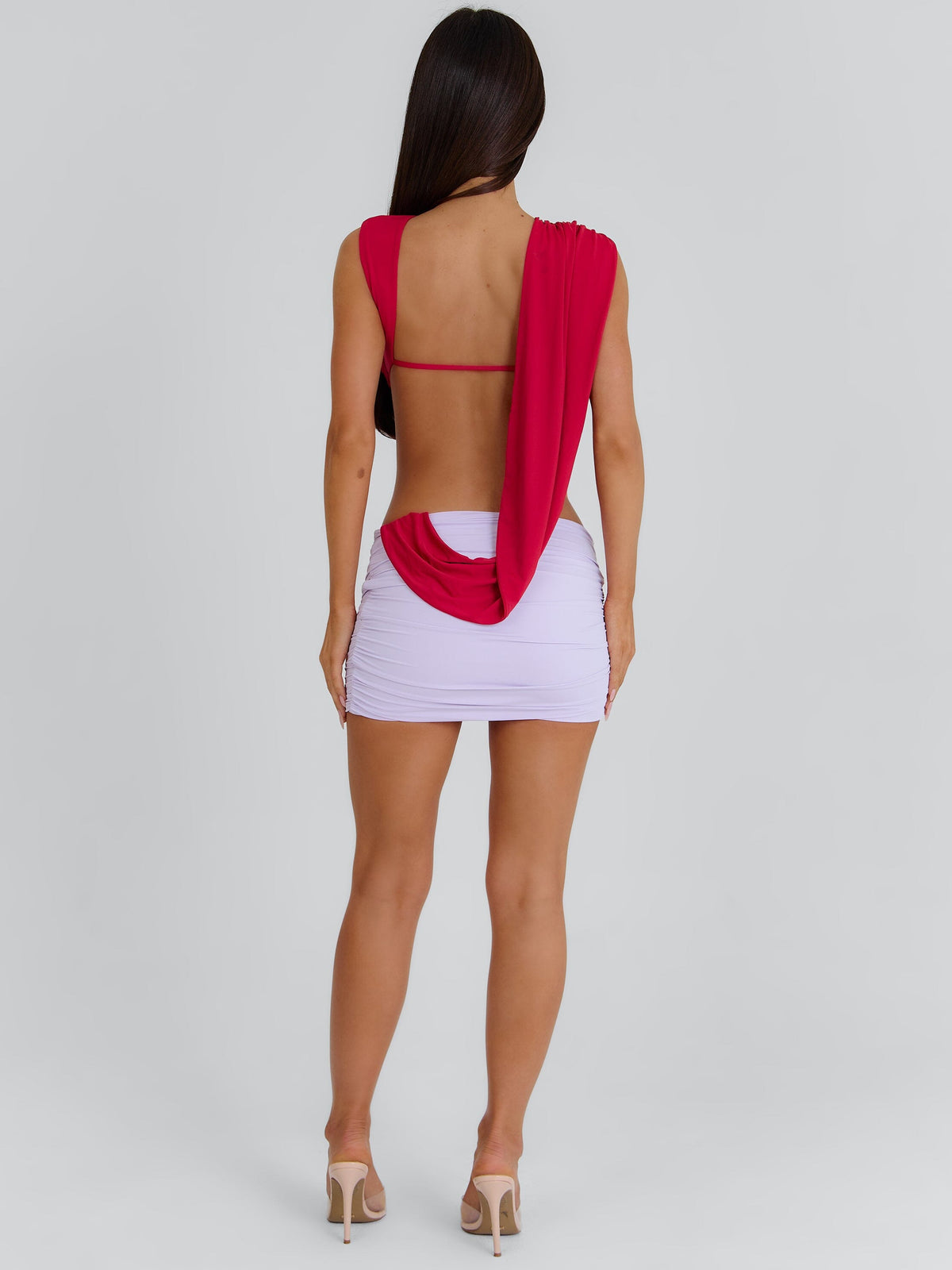 Kacey Mini Dress Red Lilac