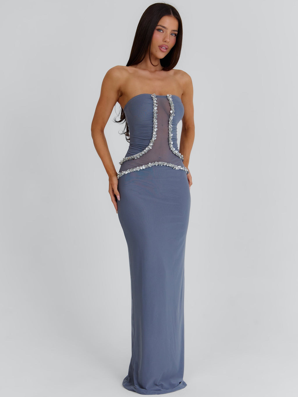 Kaisha Maxi Dress Steel Grey