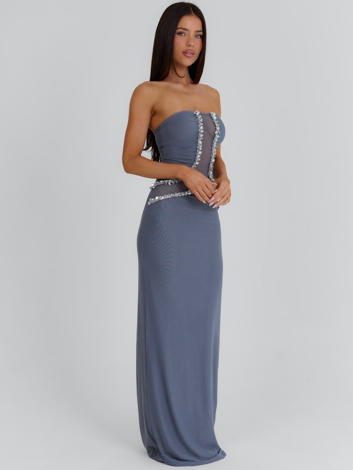 Kaisha Maxi Dress Steel Grey