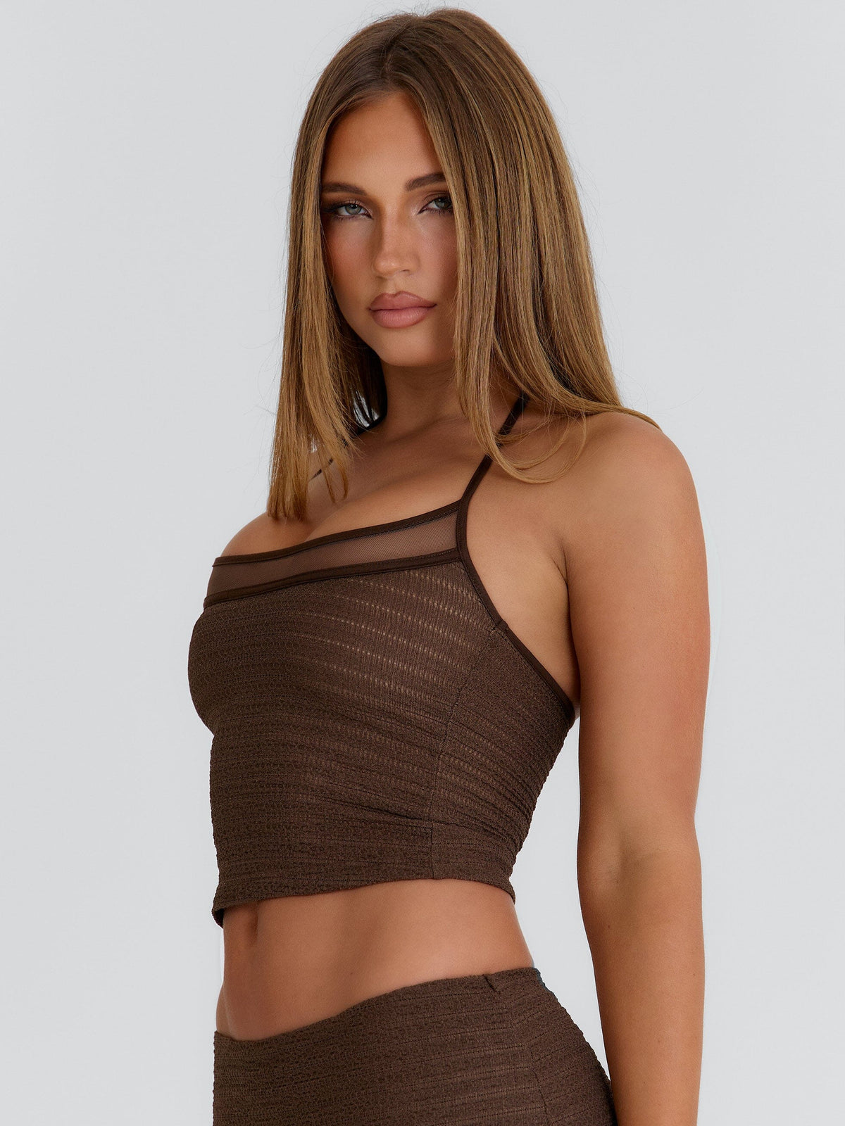 Kourtney Longline Top Brown