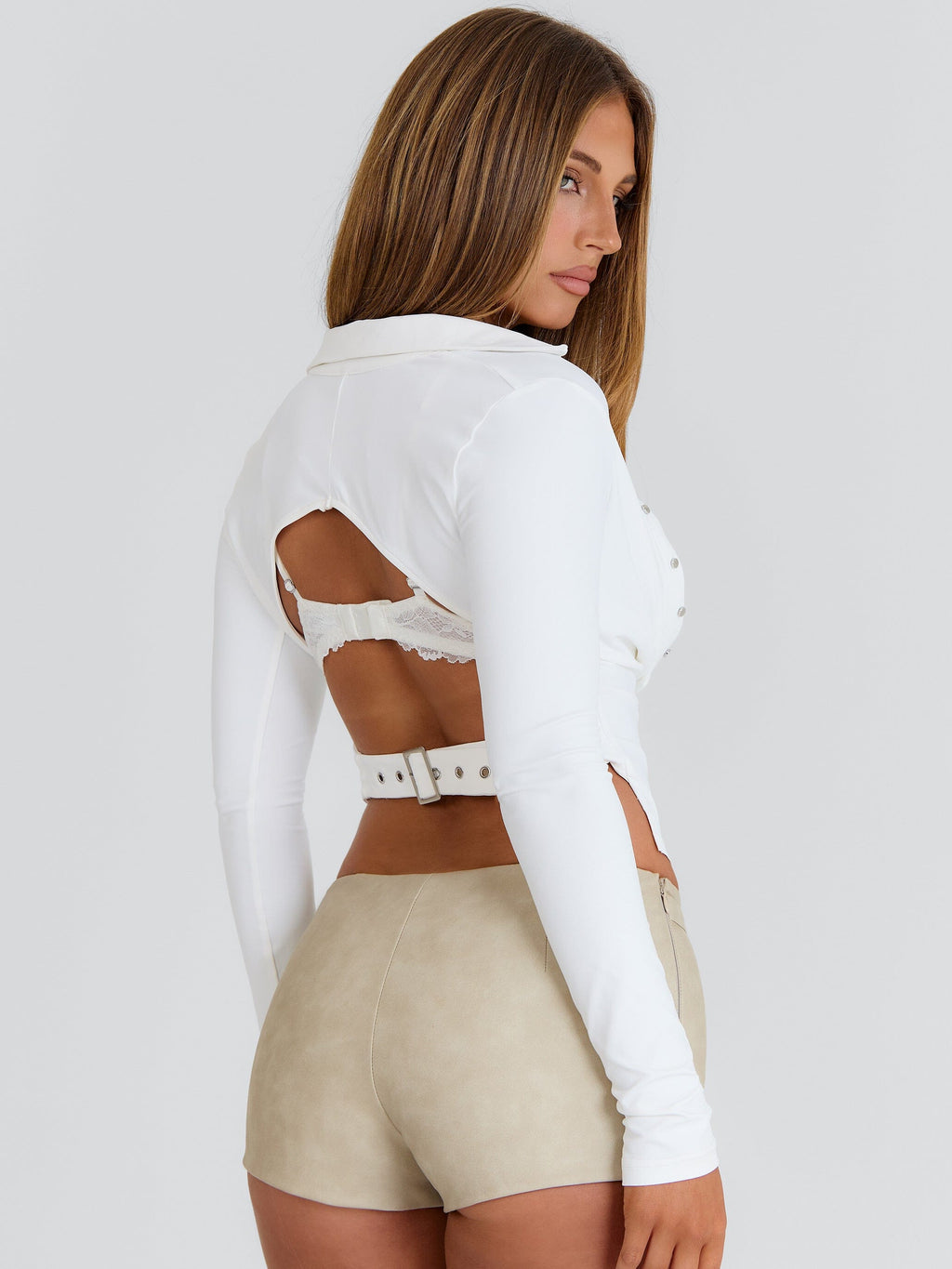 Olympias Longline Top White