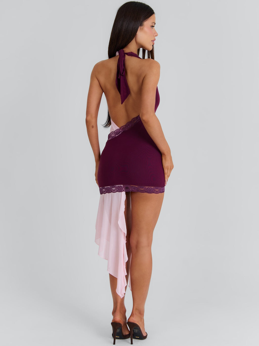 Natalee Mini Dress Burgundy