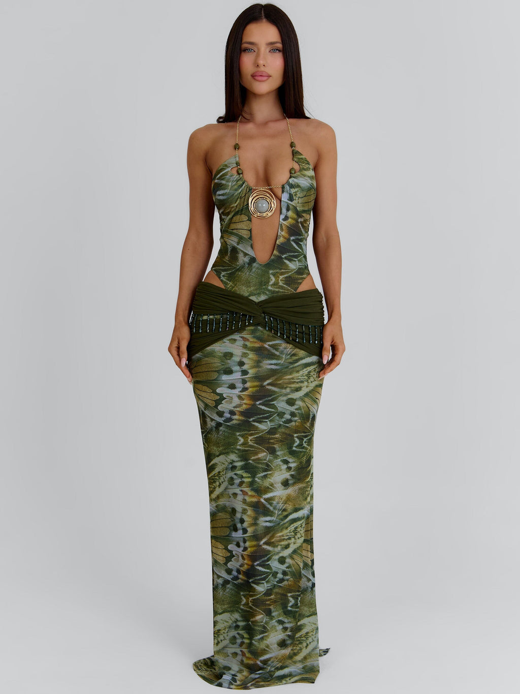 Clarisse Maxi Skirt Ecru Wings