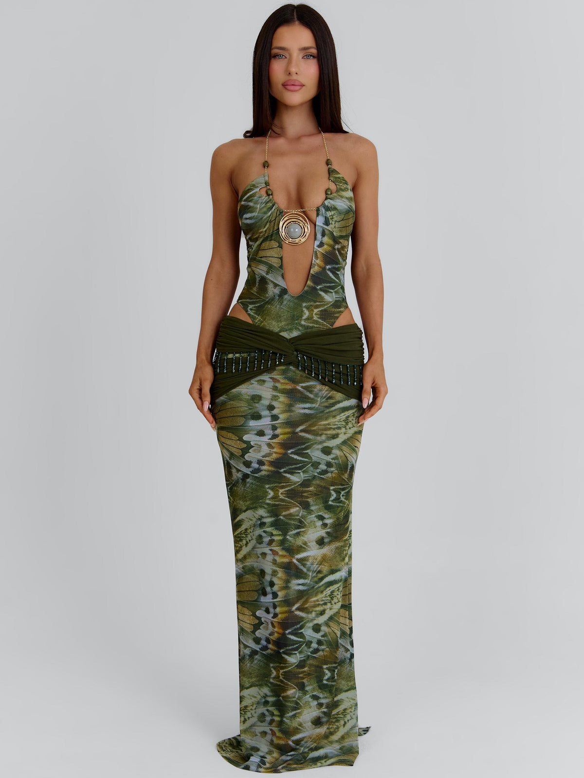 Clarisse Maxi Skirt Ecru Wings