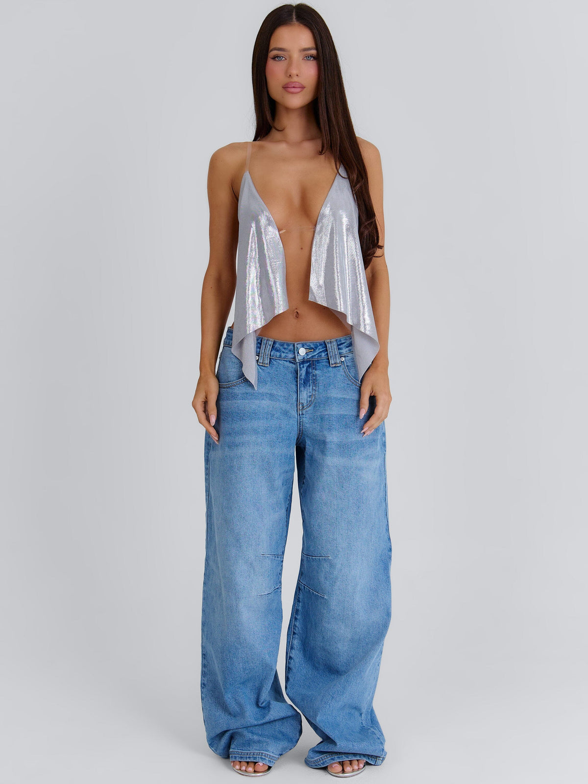 Ora Crop Top Silver