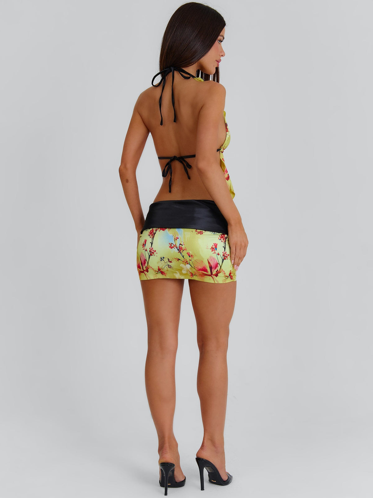Qahira Micro Mini Skirt Azzurra