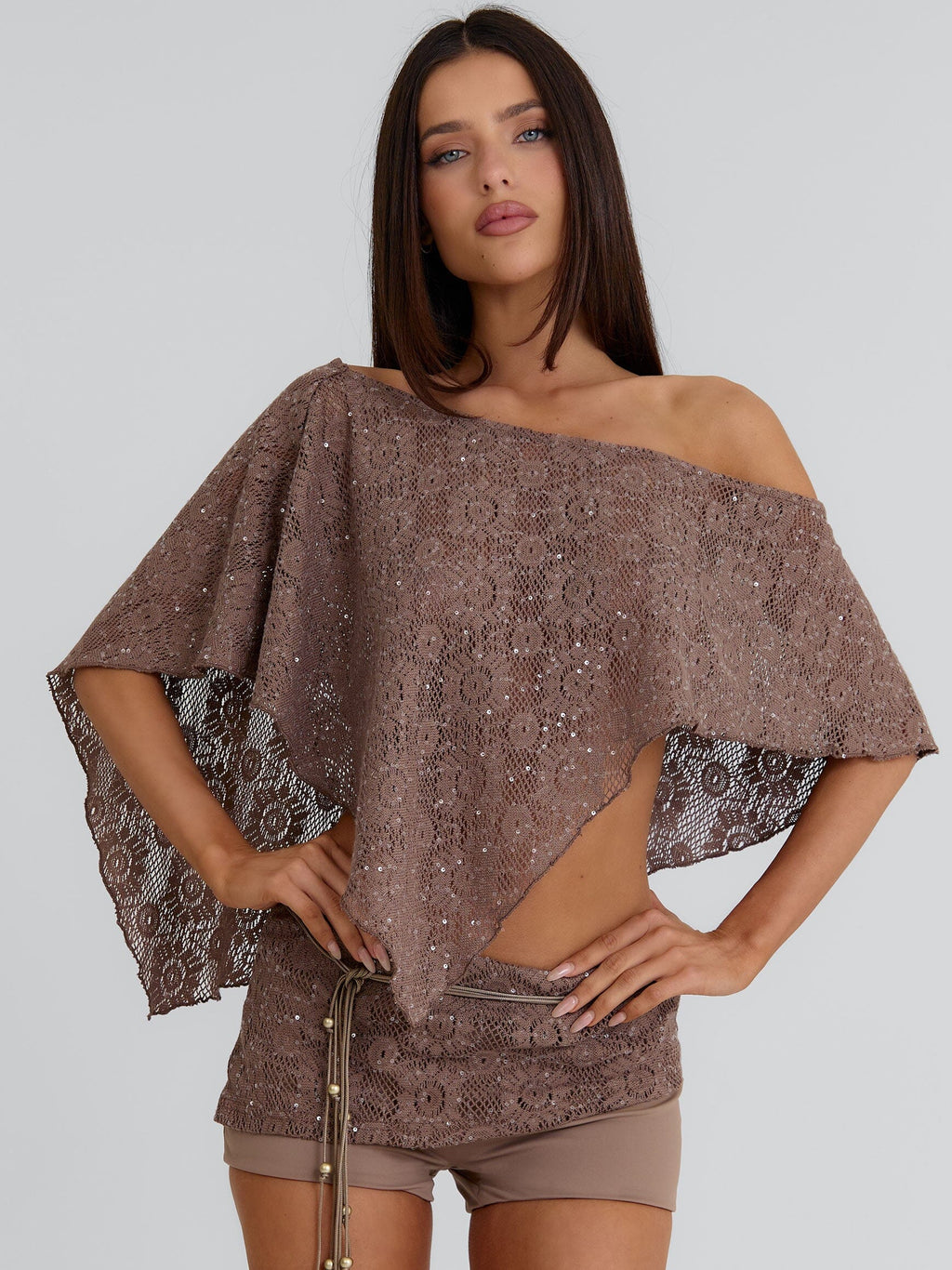 Reece Longline Top Taupe