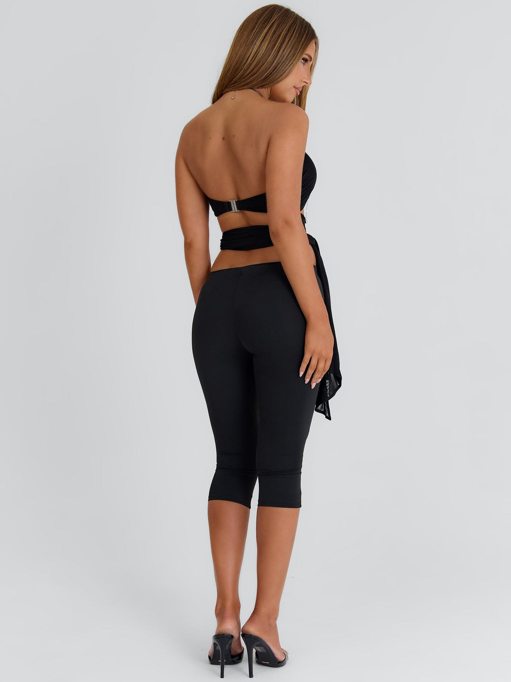 Rhosyn Crop Top Black
