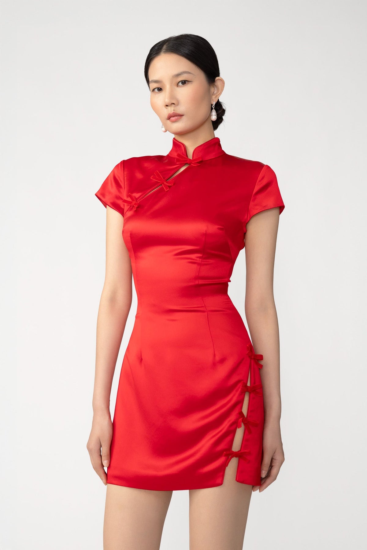 Tina Satin Mini Dress