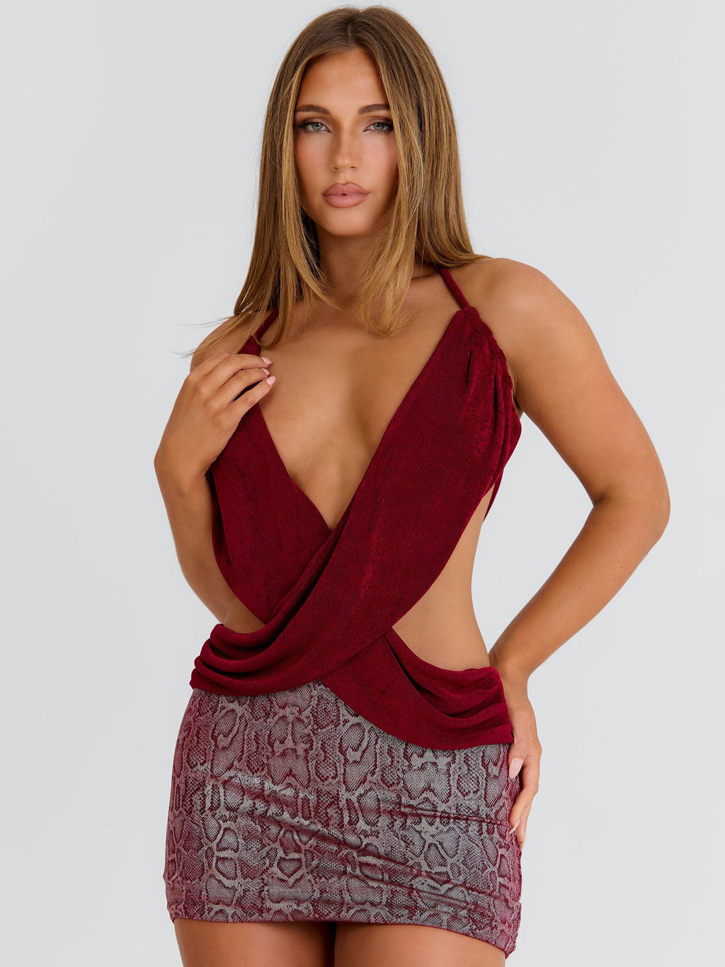 Tamanna Mini Dress Deep Red