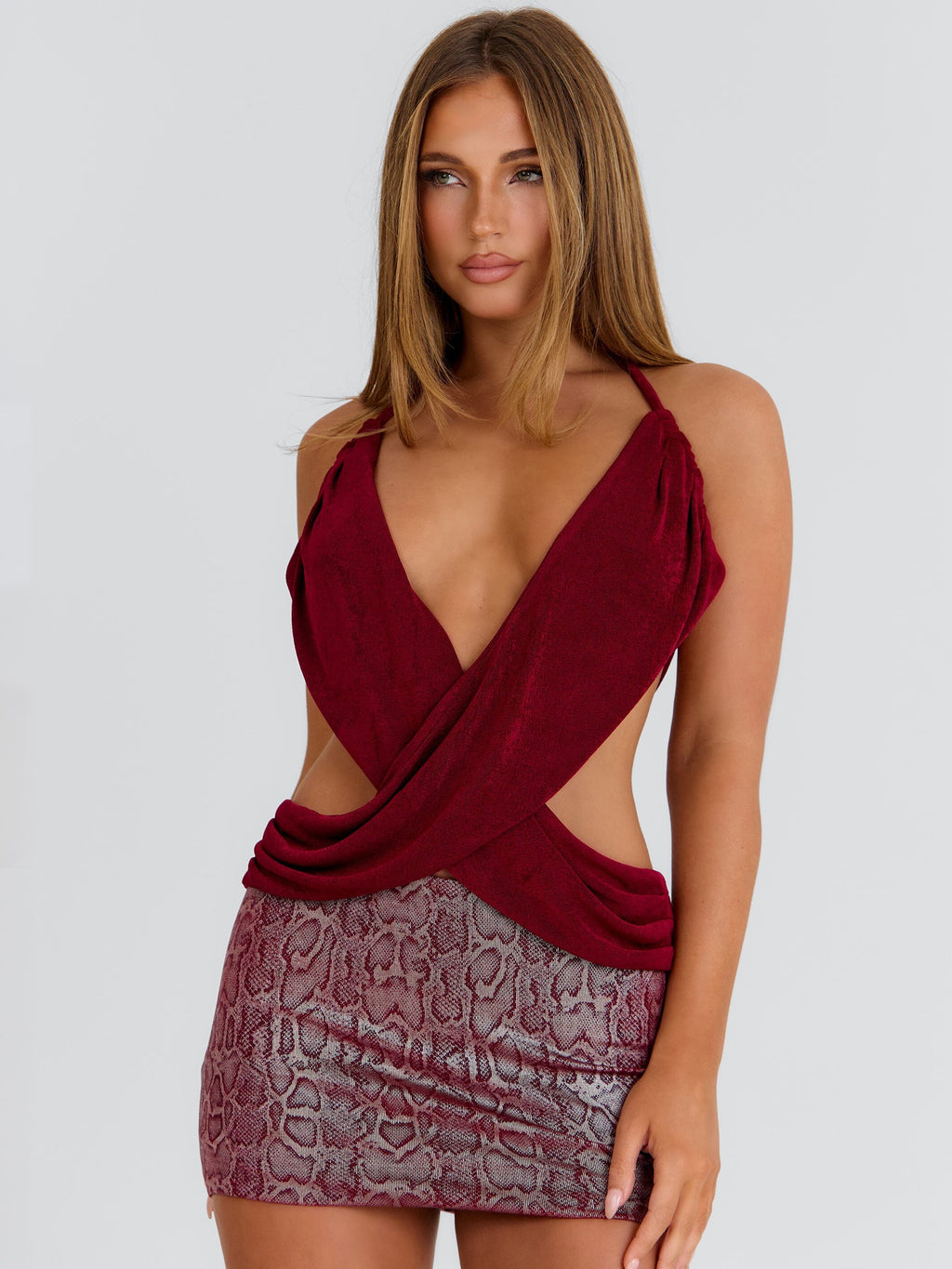 Tamanna Mini Dress Deep Red