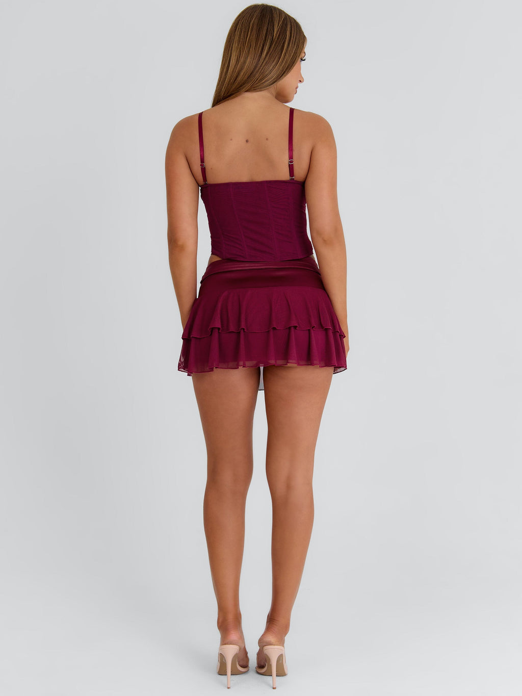 Tresna Corset Top Plum