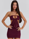 Verity Mini Dress Wine