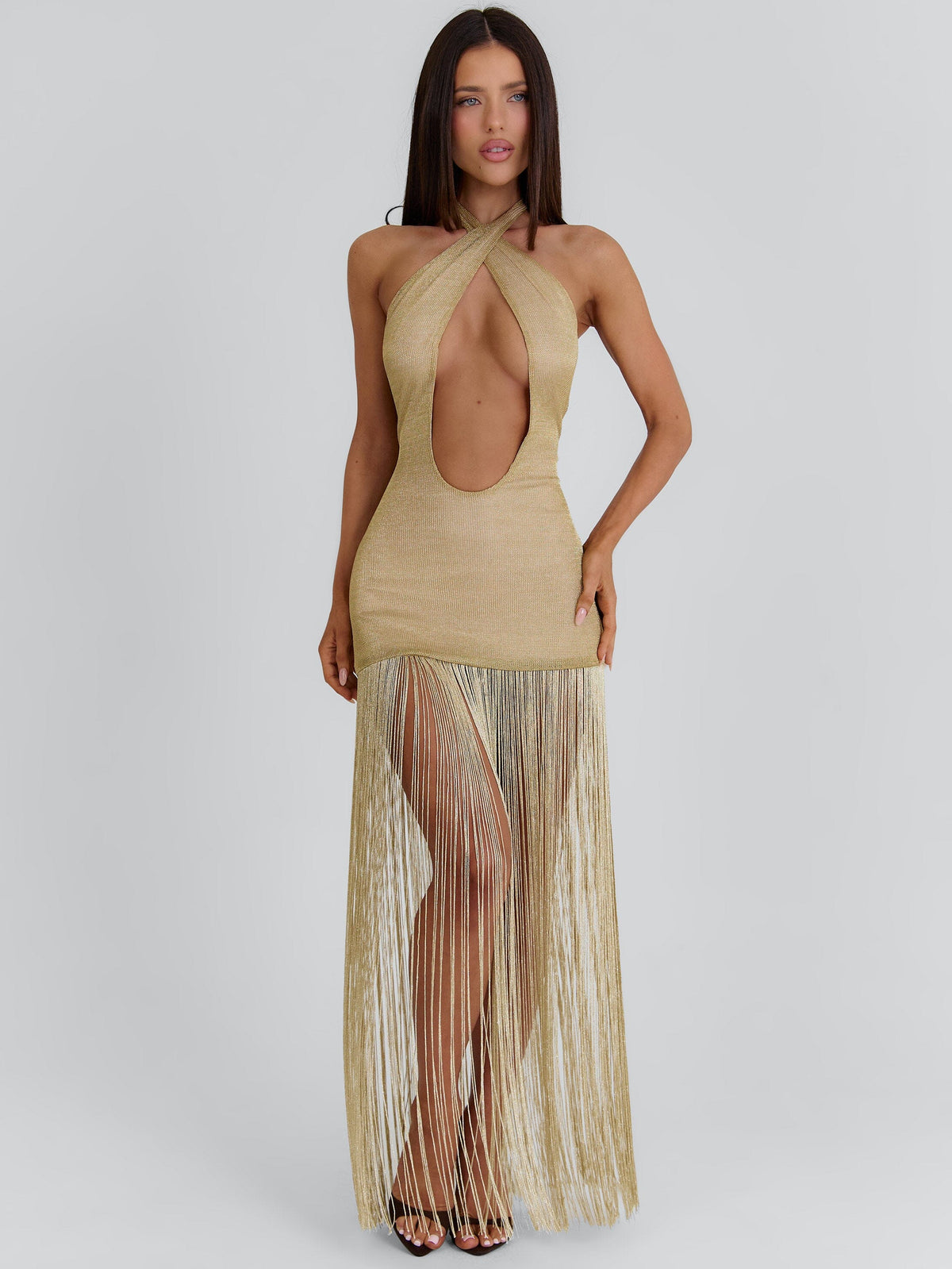 Vivvian Maxi Dress Gold