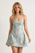 Sage A Line Scoop Neck Short Homecoming Dresses With Lace Appliques